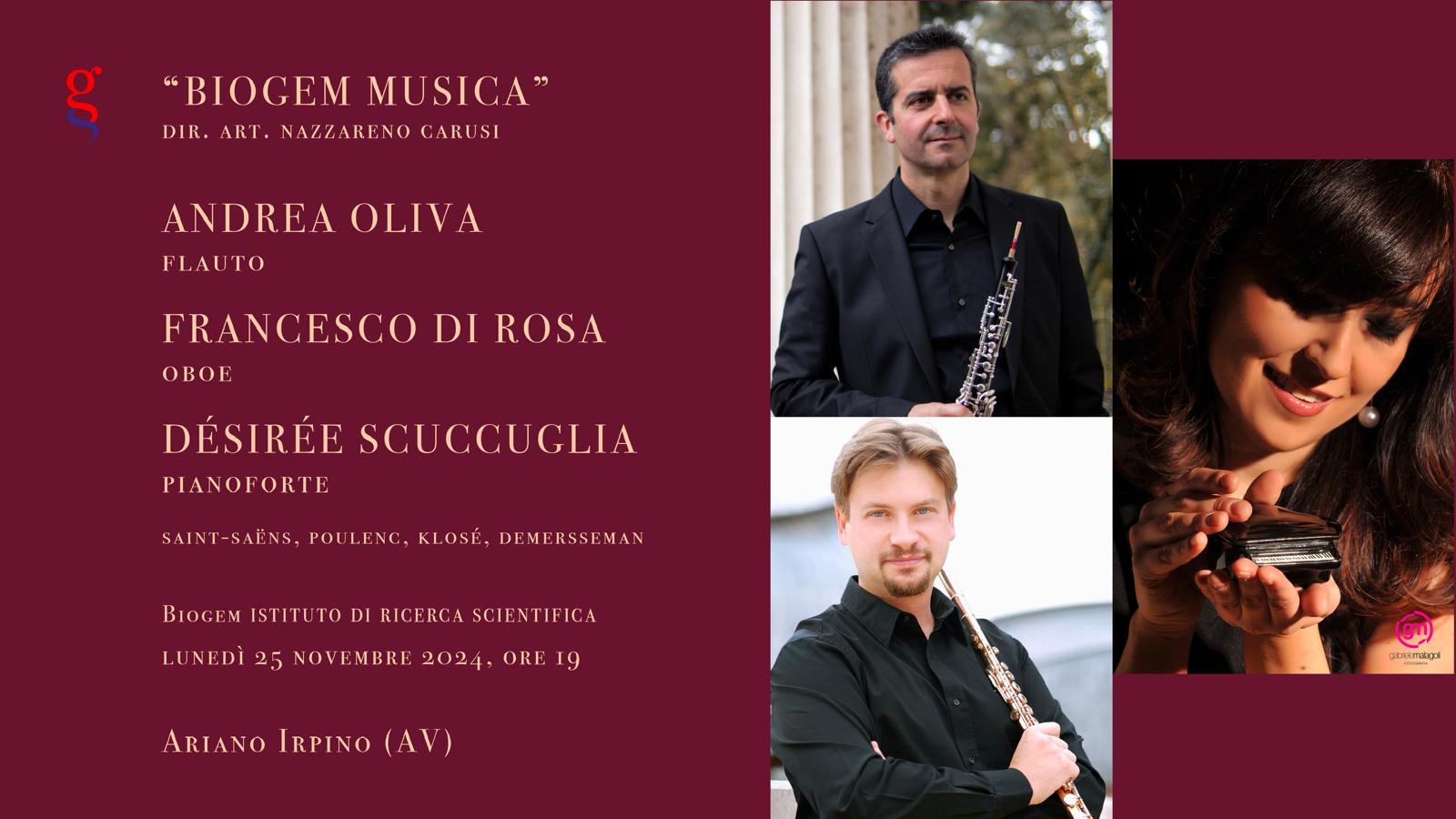 Serata evento con fiati e pianoforte a Biogem Musica